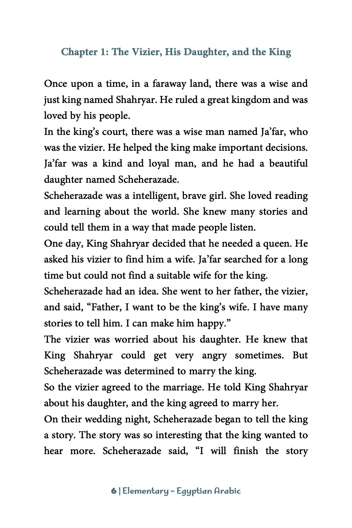 One Thousand and One Nights (Elementary - Egyptian Arabic)