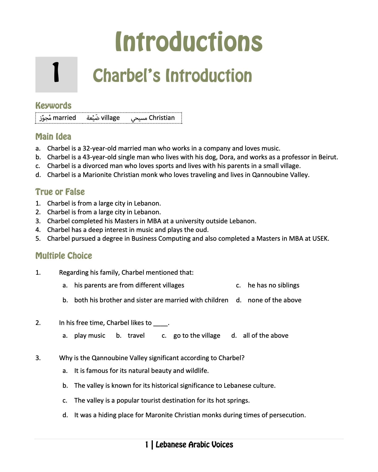 Lebanese Arabic Voices