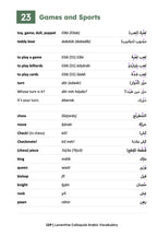 Levantine Colloquial Arabic Vocabulary