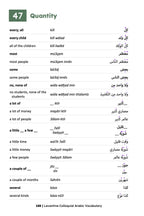 Levantine Colloquial Arabic Vocabulary