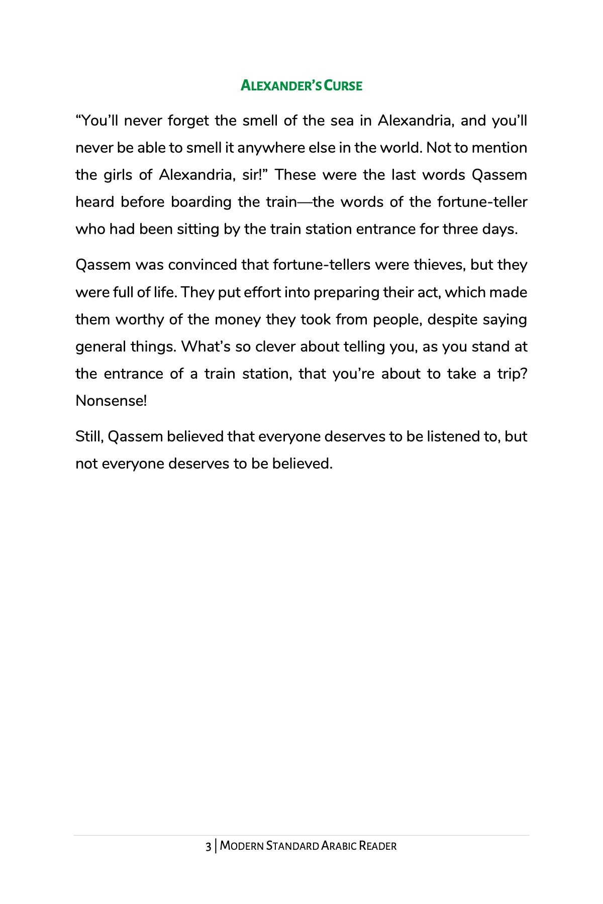 Alexander's Curse (MSA)