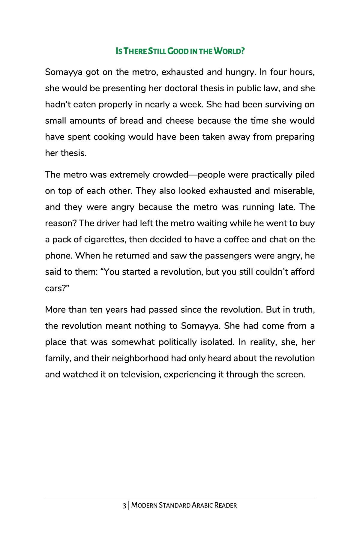 Is There Still Good in the World? (MSA)