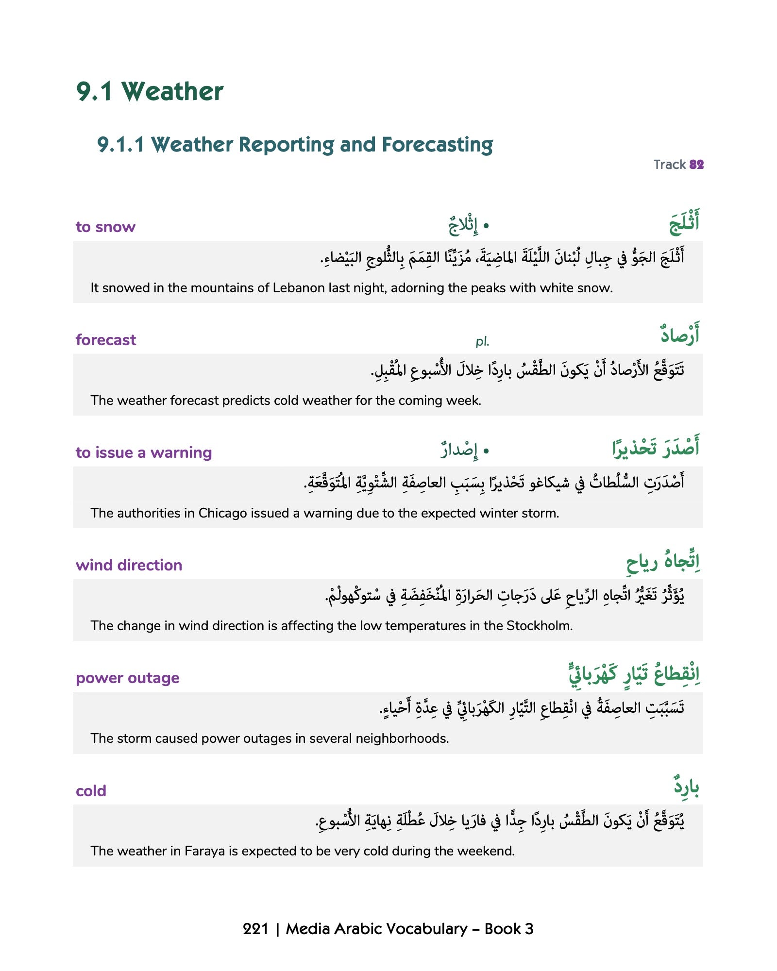Media Arabic Vocabulary 3