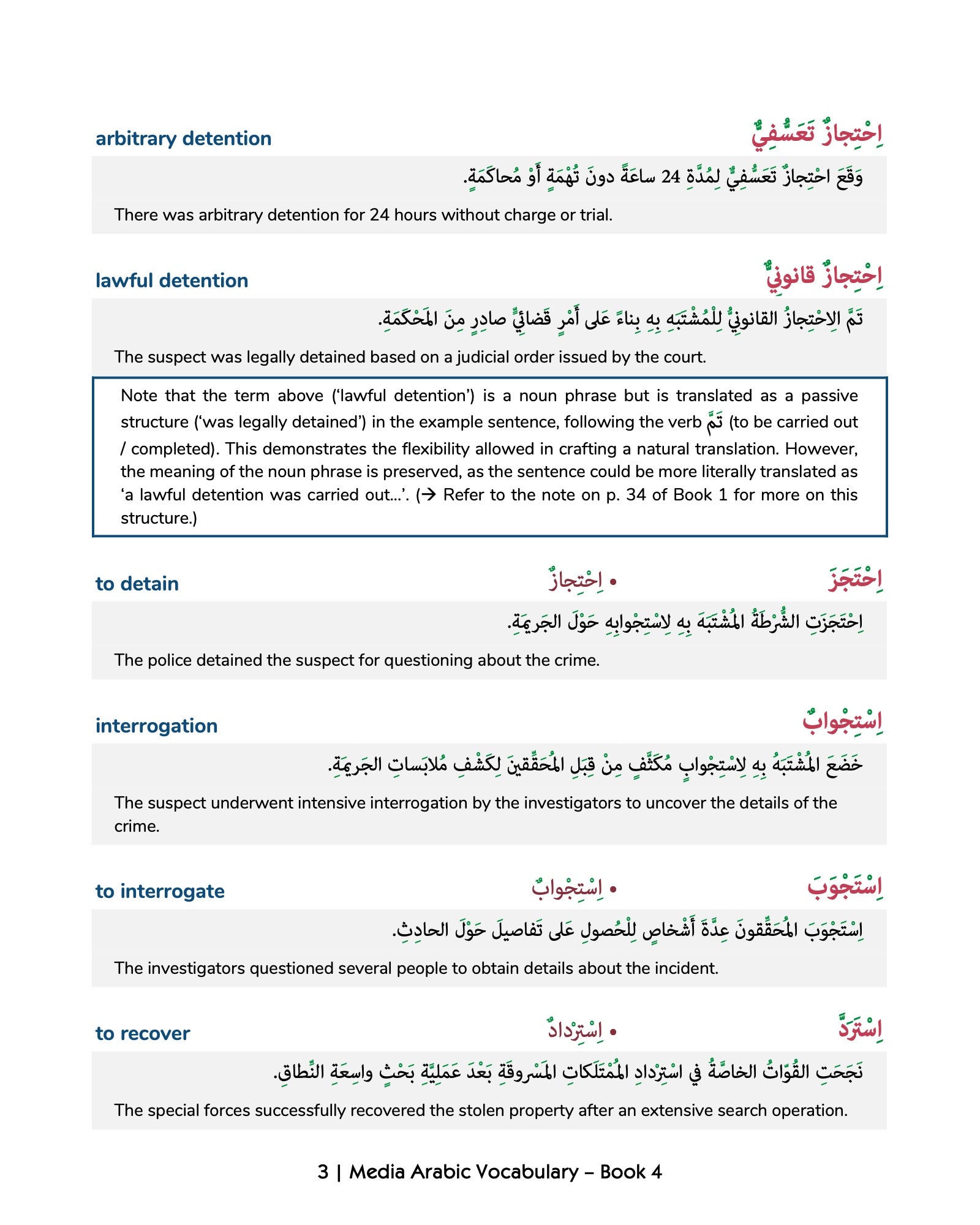 Media Arabic Vocabulary 4 - Lingualism