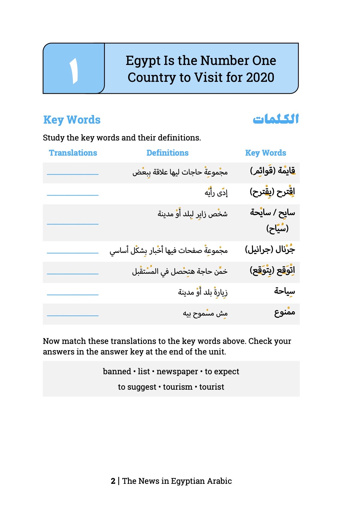 The News in Egyptian Arabic