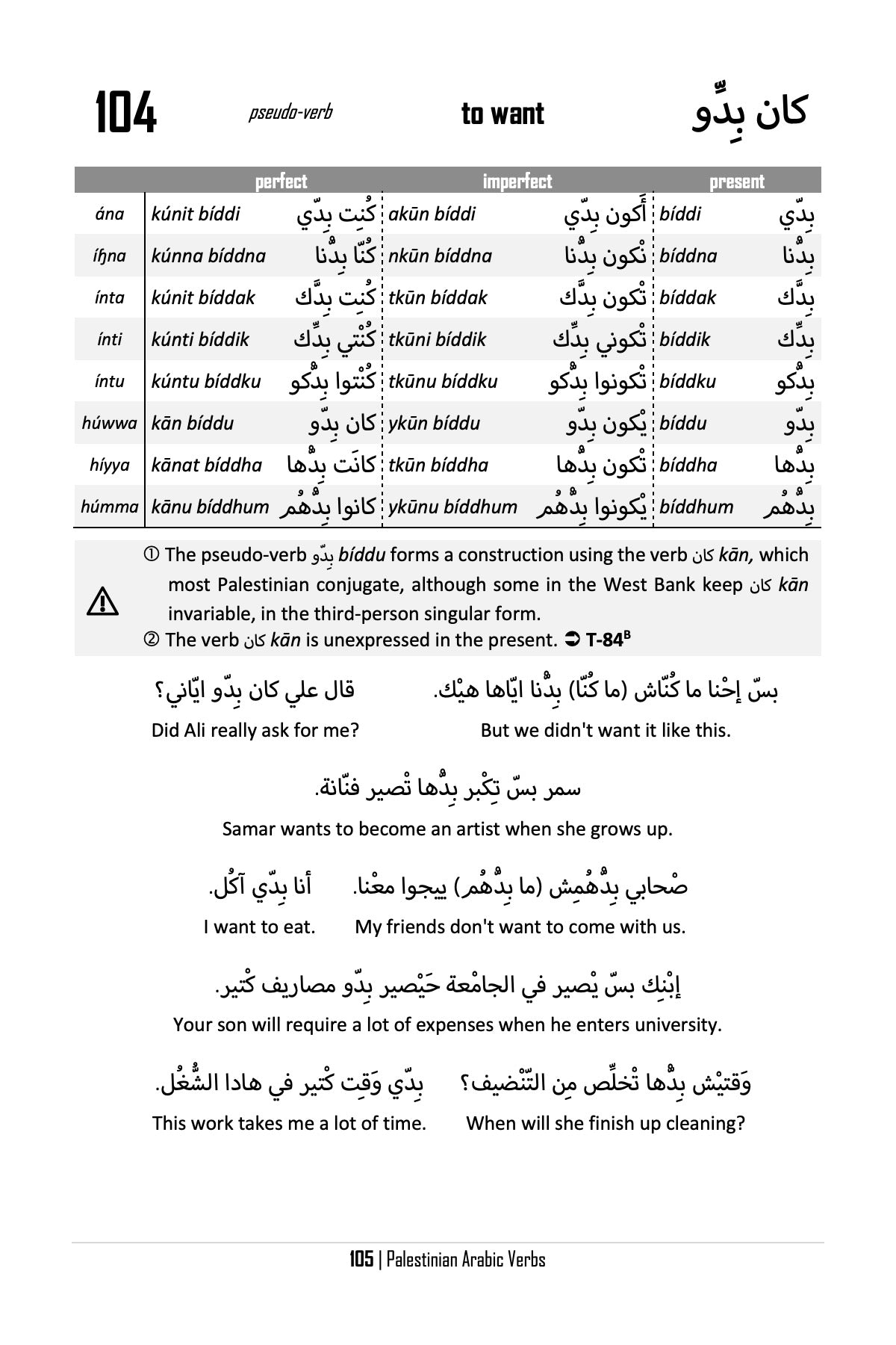 Palestinian Arabic Verbs