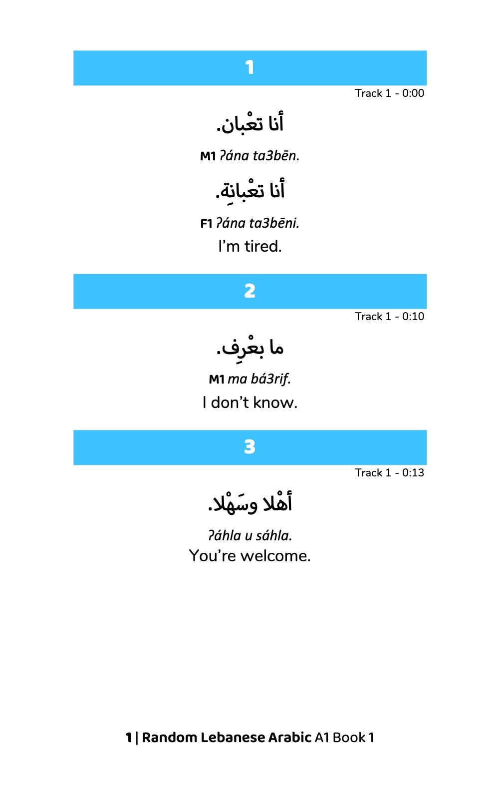 Random Lebanese Arabic A1 Book 1 &#8211; preview 1