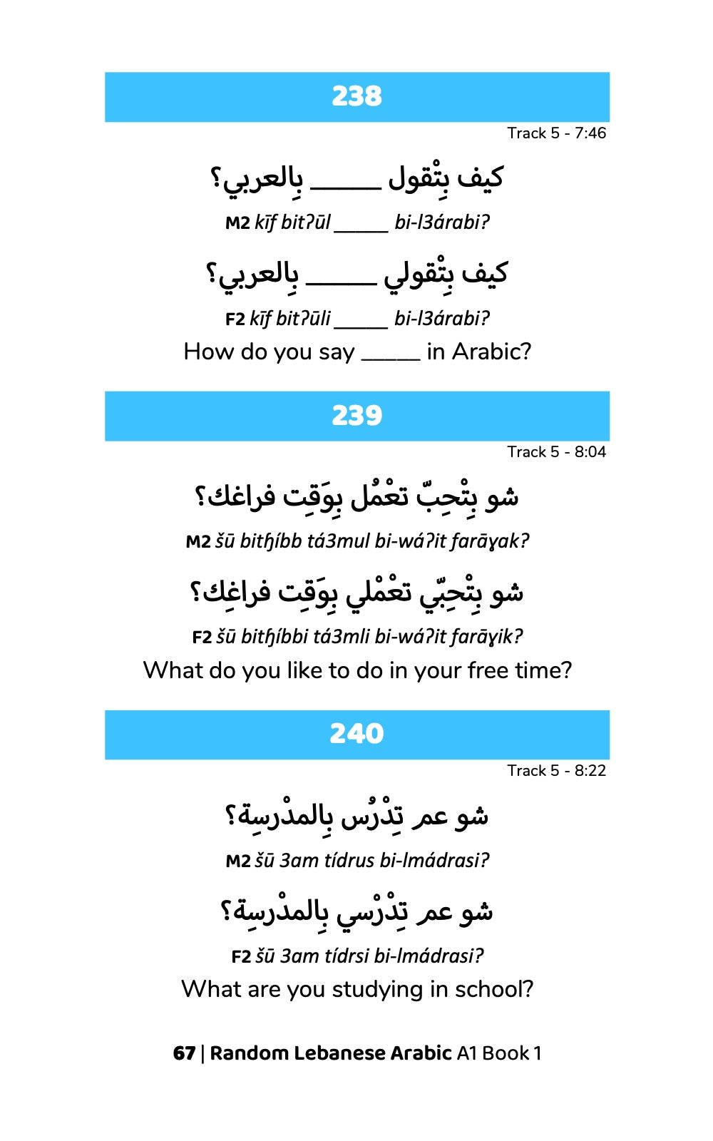 Random Lebanese Arabic A1 Book 1 &#8211; preview 3