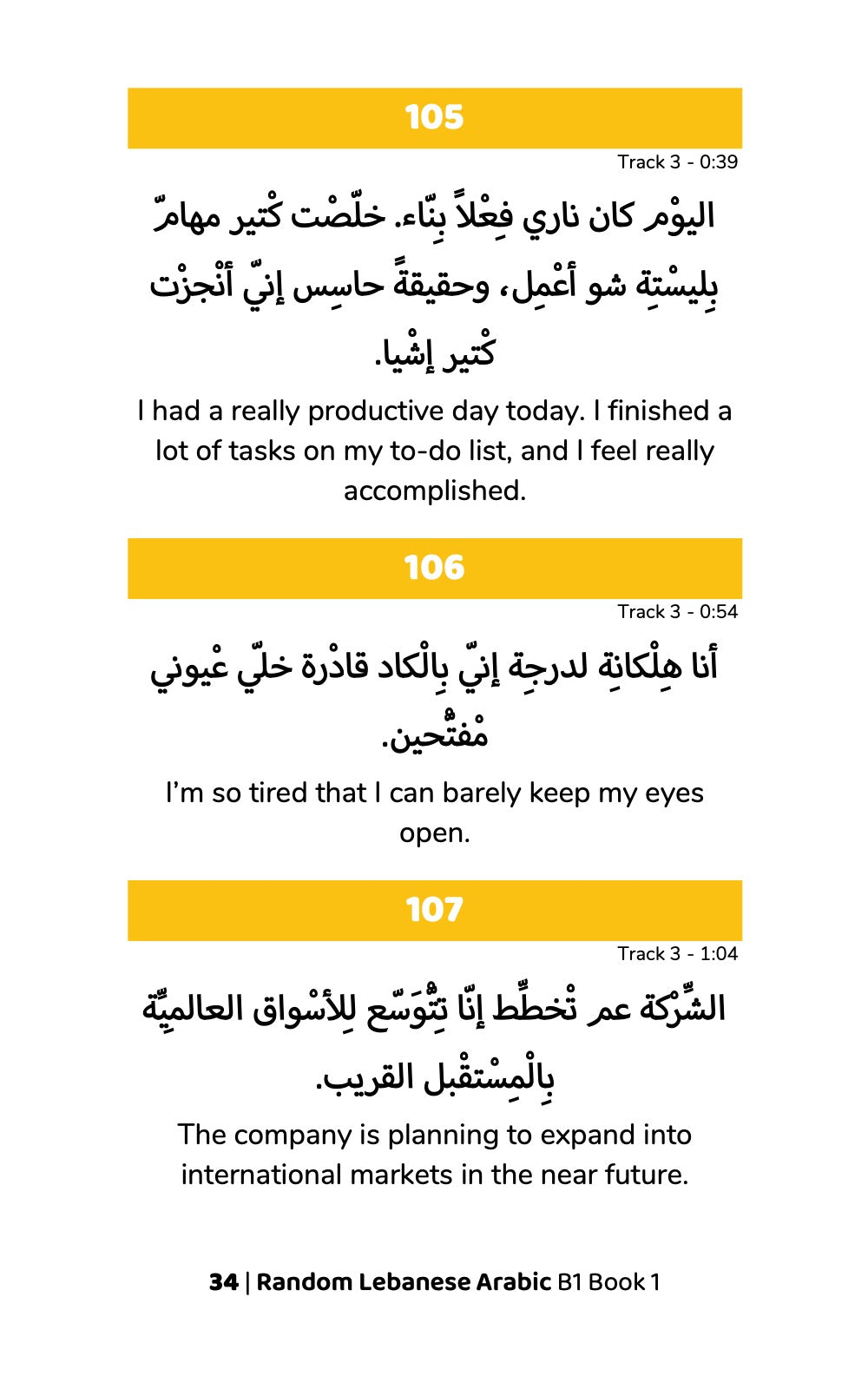 Random Lebanese Arabic B1 Book 1 &#8211; preview 2