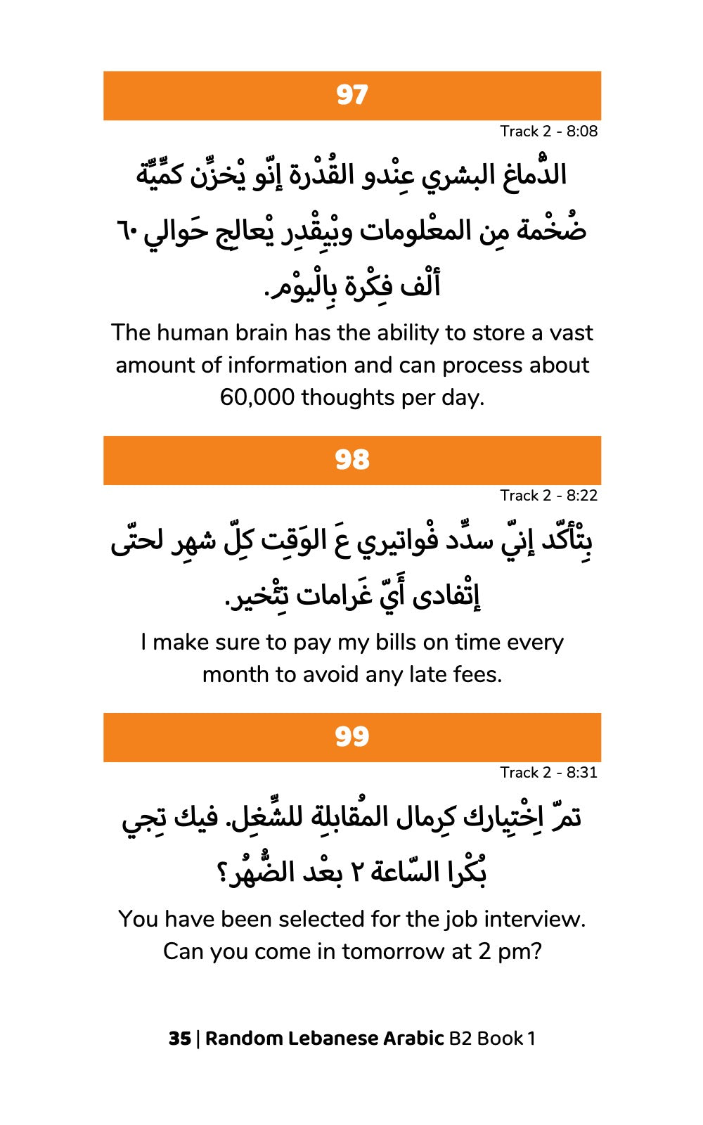 Random Lebanese Arabic B2 Book 1 &#8211; preview 2