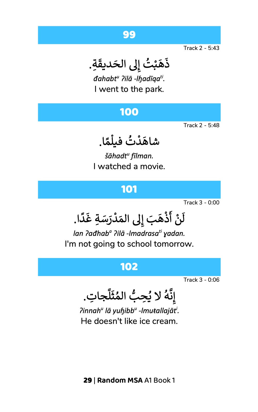 Random Modern Standard Arabic A1 (Book 1)