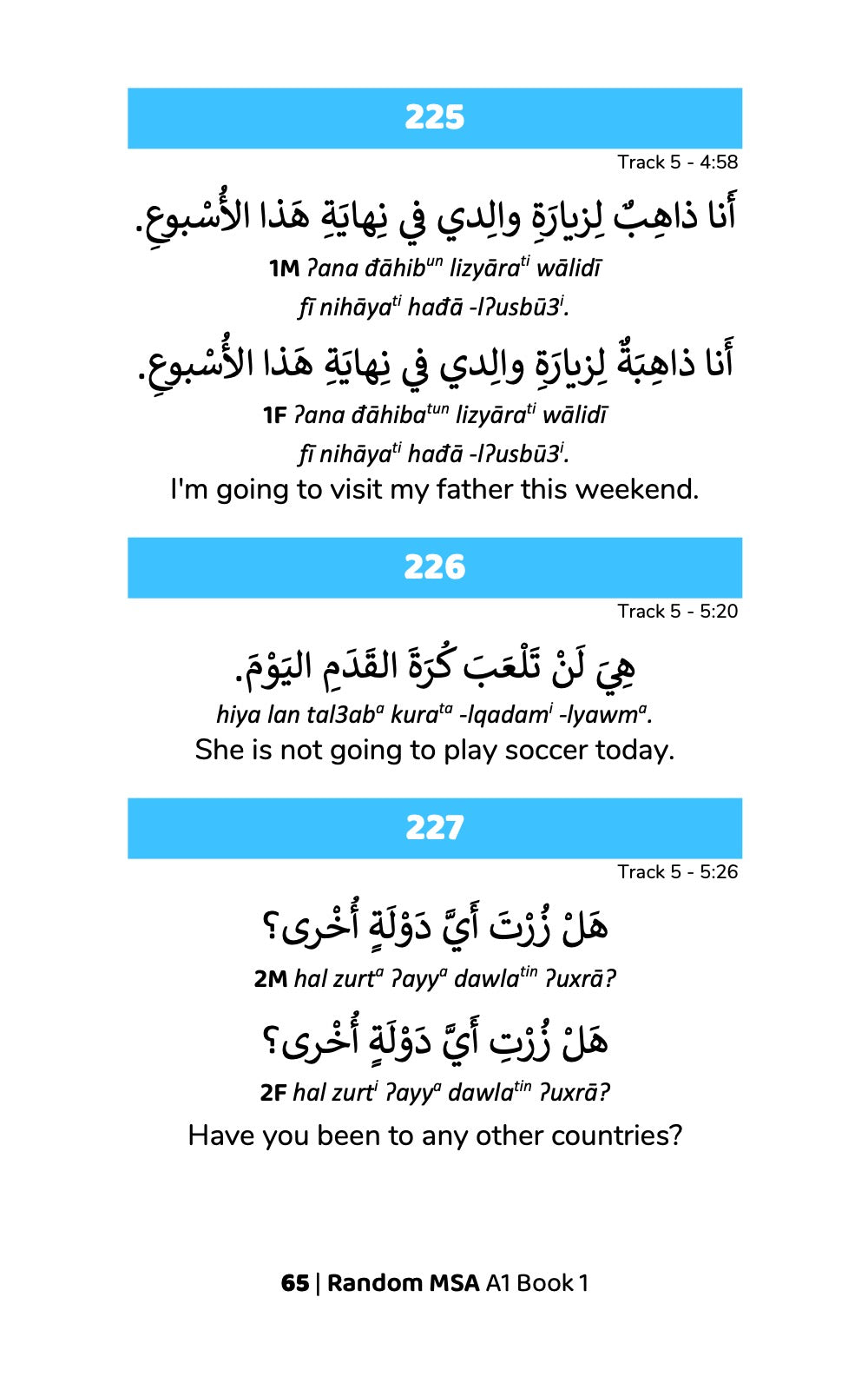Random Modern Standard Arabic A1 (Book 1) - Lingualism