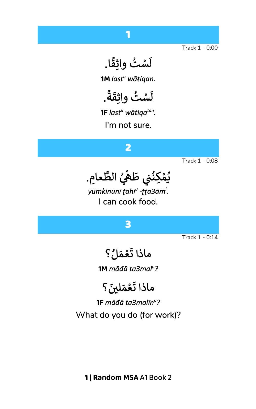Random Modern Standard Arabic A1 (Book 2)