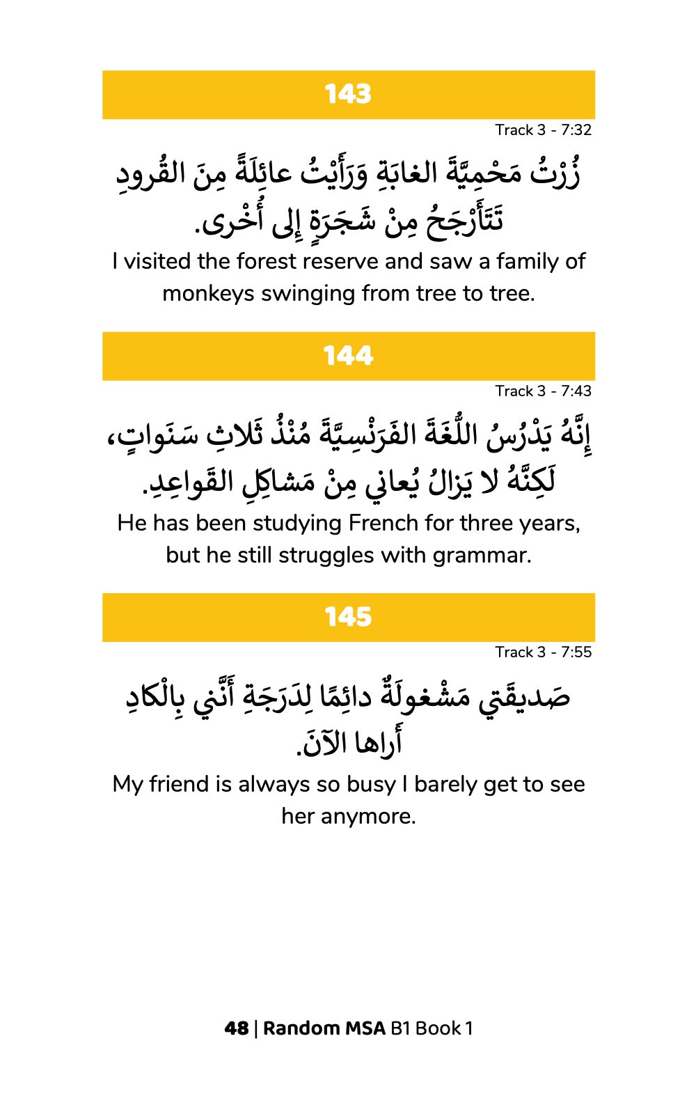 Random Modern Standard Arabic B1 (Book 1)