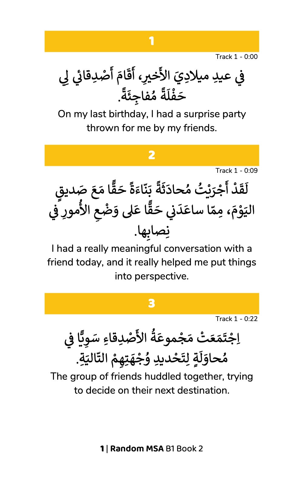 Random Modern Standard Arabic B1 (Book 2)