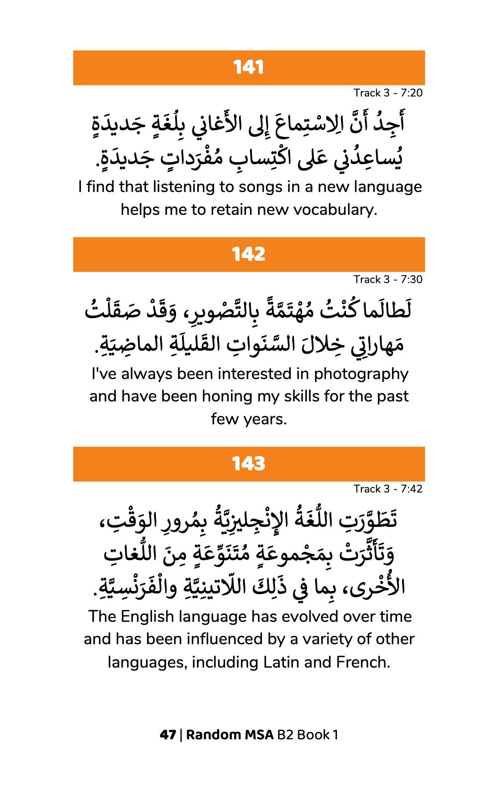 Random Modern Standard Arabic B2 (Book 1)