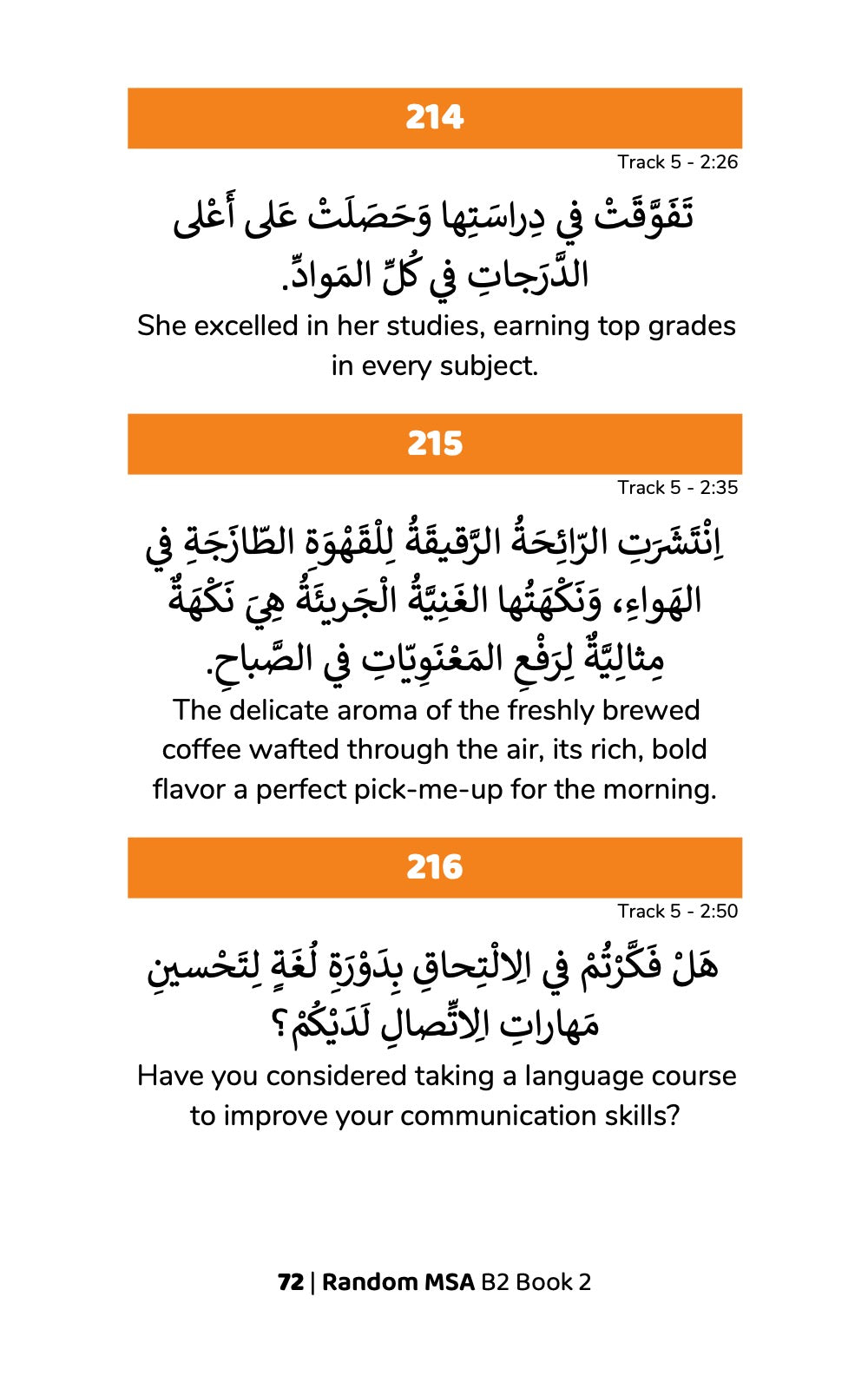 Random Modern Standard Arabic B2 (Book 2)