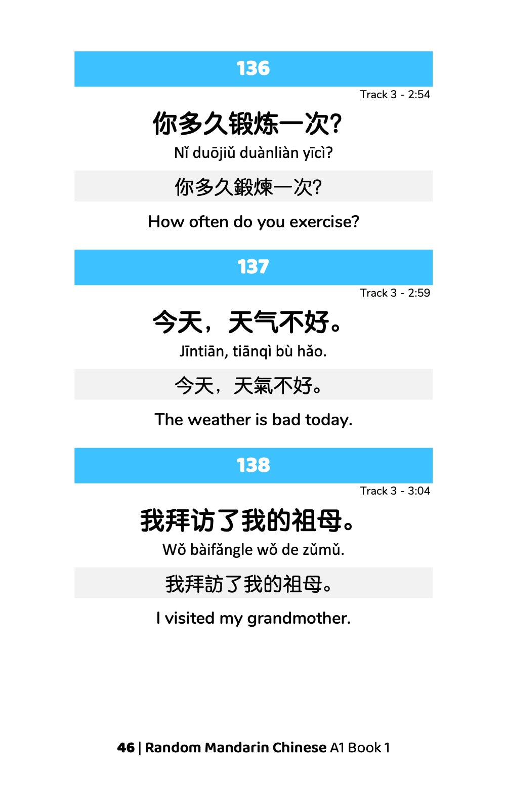 Random Mandarin Chinese A1 (Book 1)