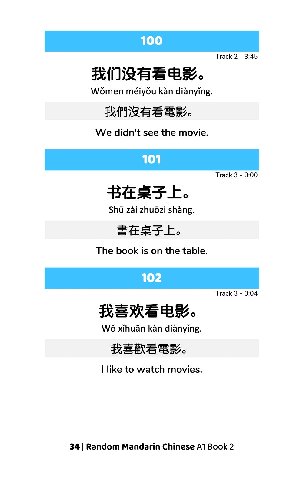 Random Mandarin Chinese A1 (Book 2)