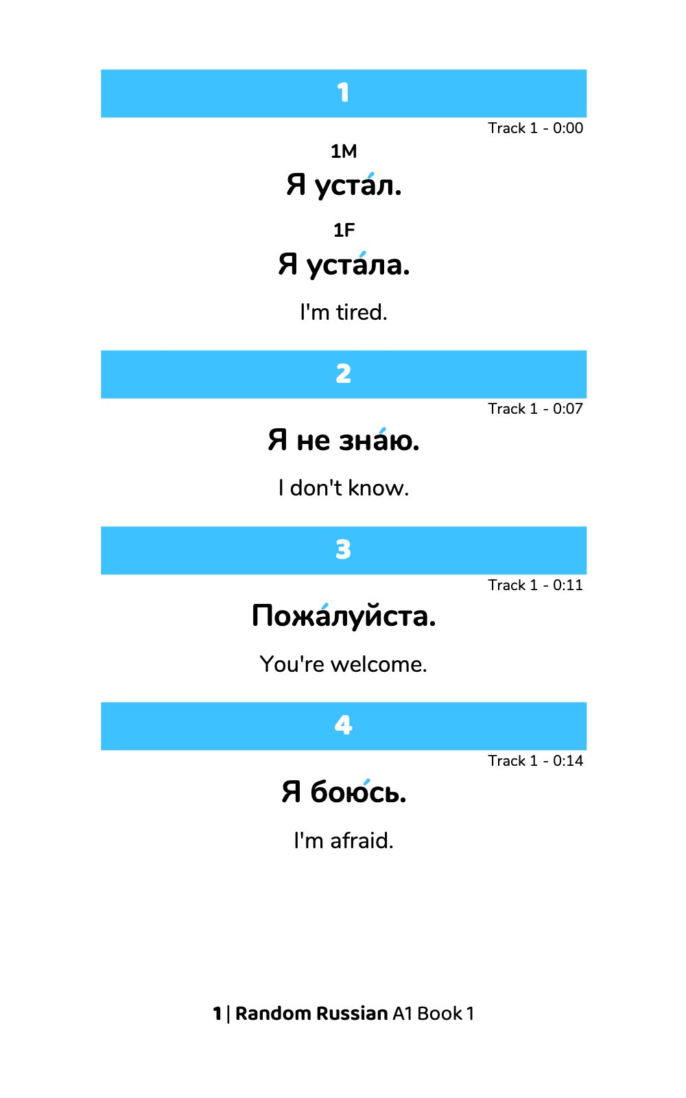 Random Russian A1 (Book 1)