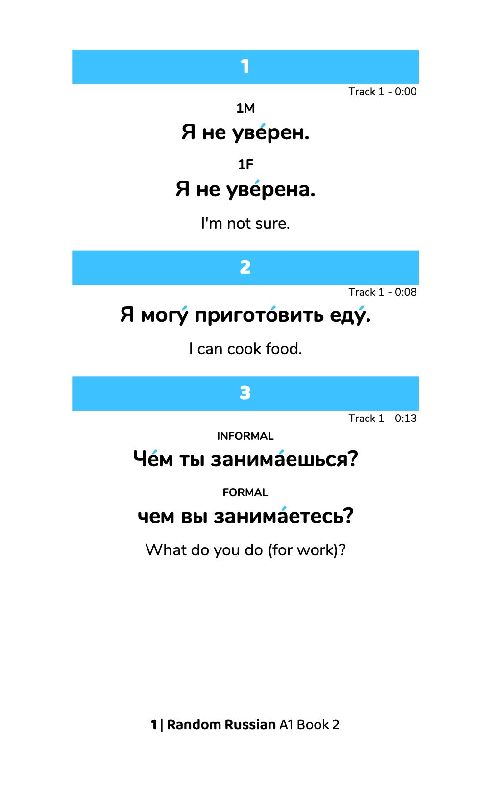 Random Russian A1 (Book 2)