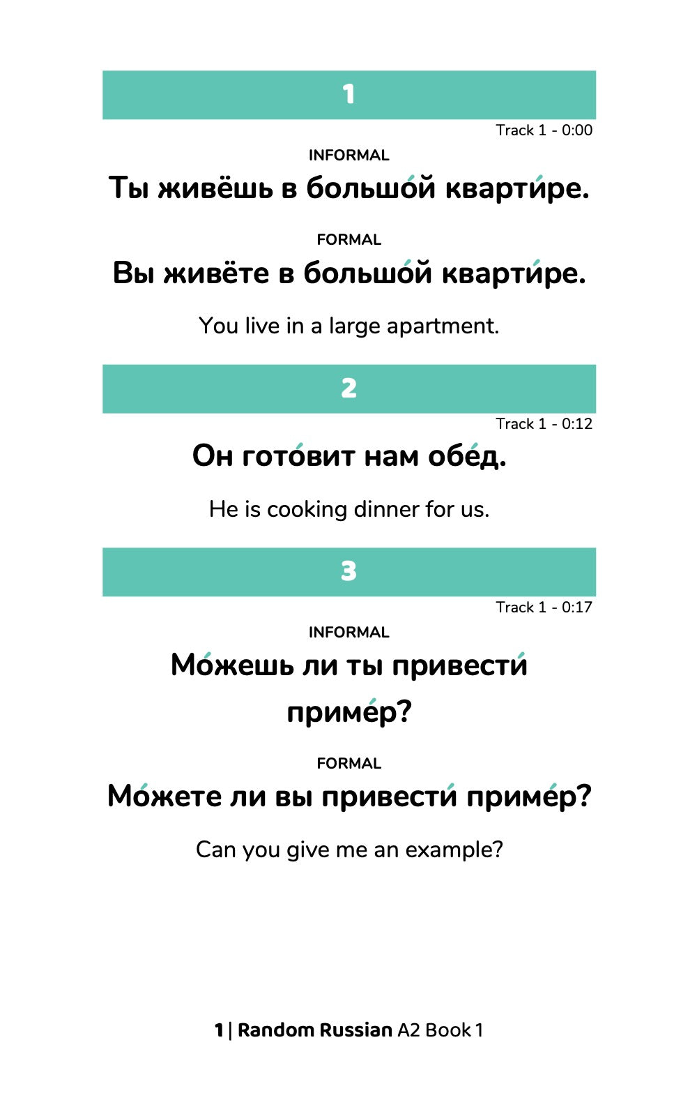 Random Russian A2 (Book 1)