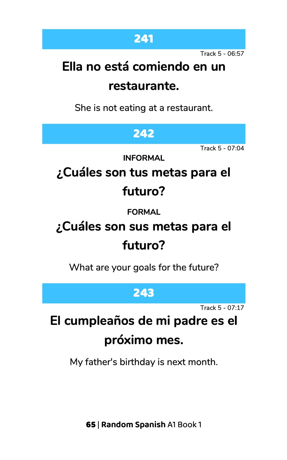 Random Spanish A1 (Book 1)