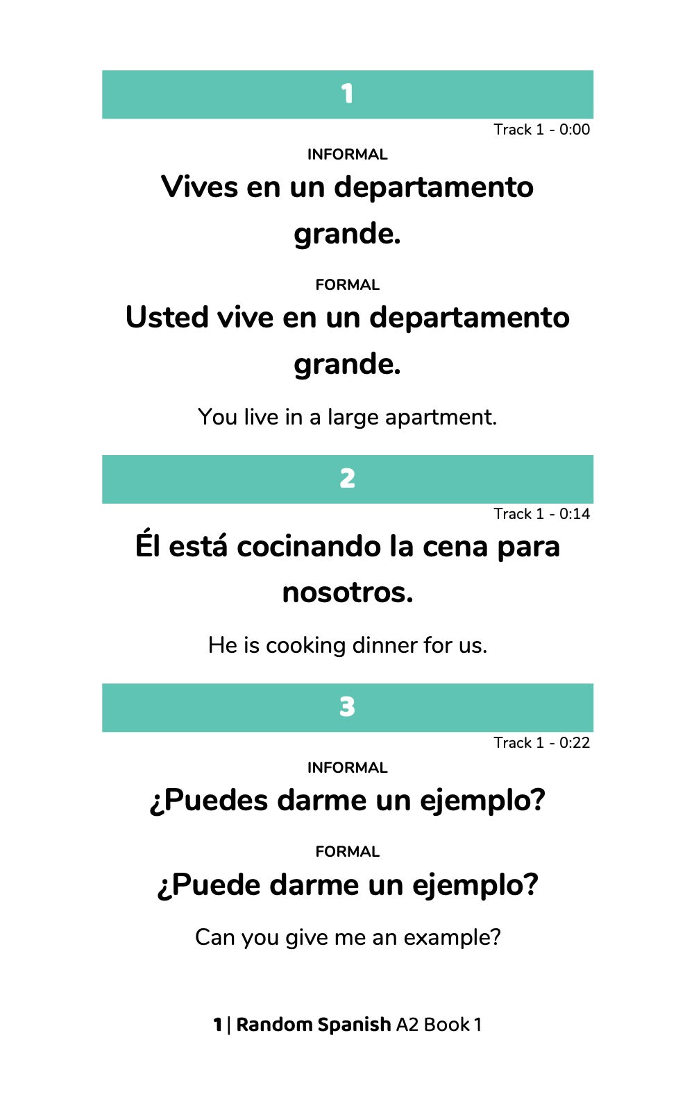 Random Spanish A2 (Book 1)