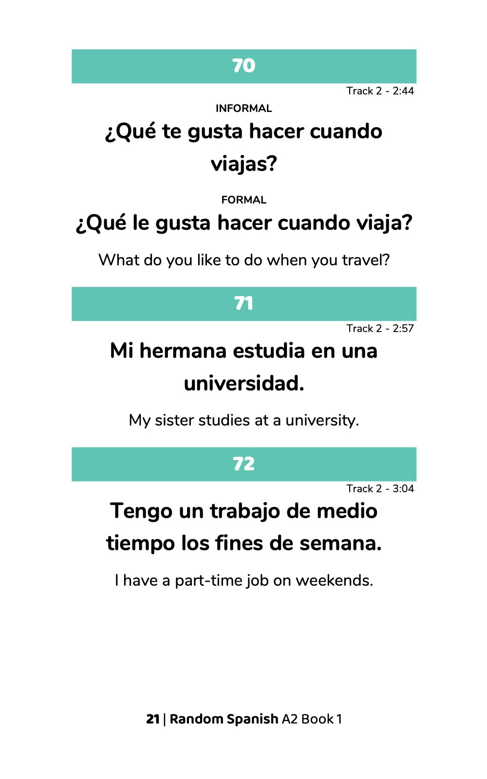 Random Spanish A2 (Book 1)