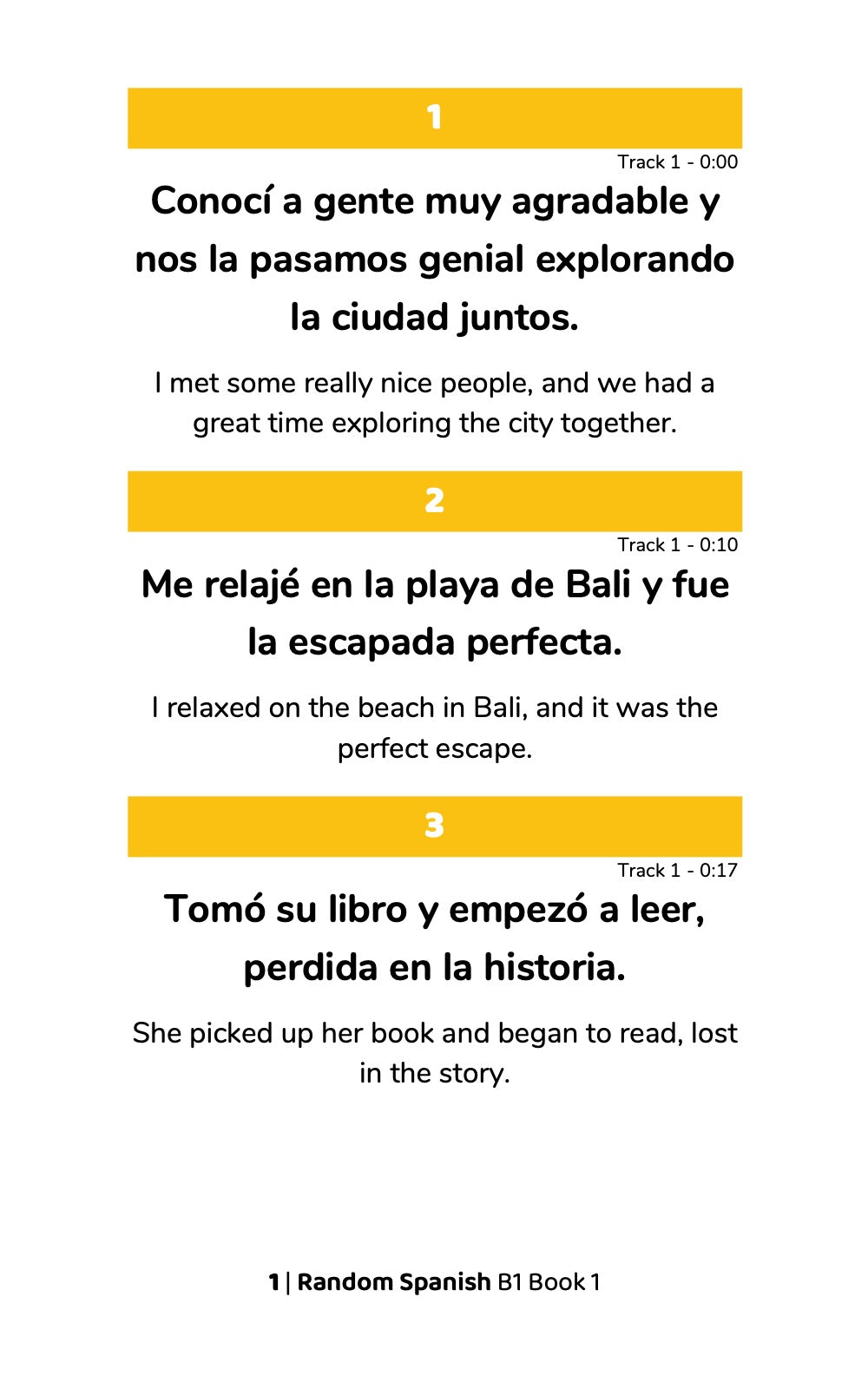 Random Spanish B1 (Book 1)