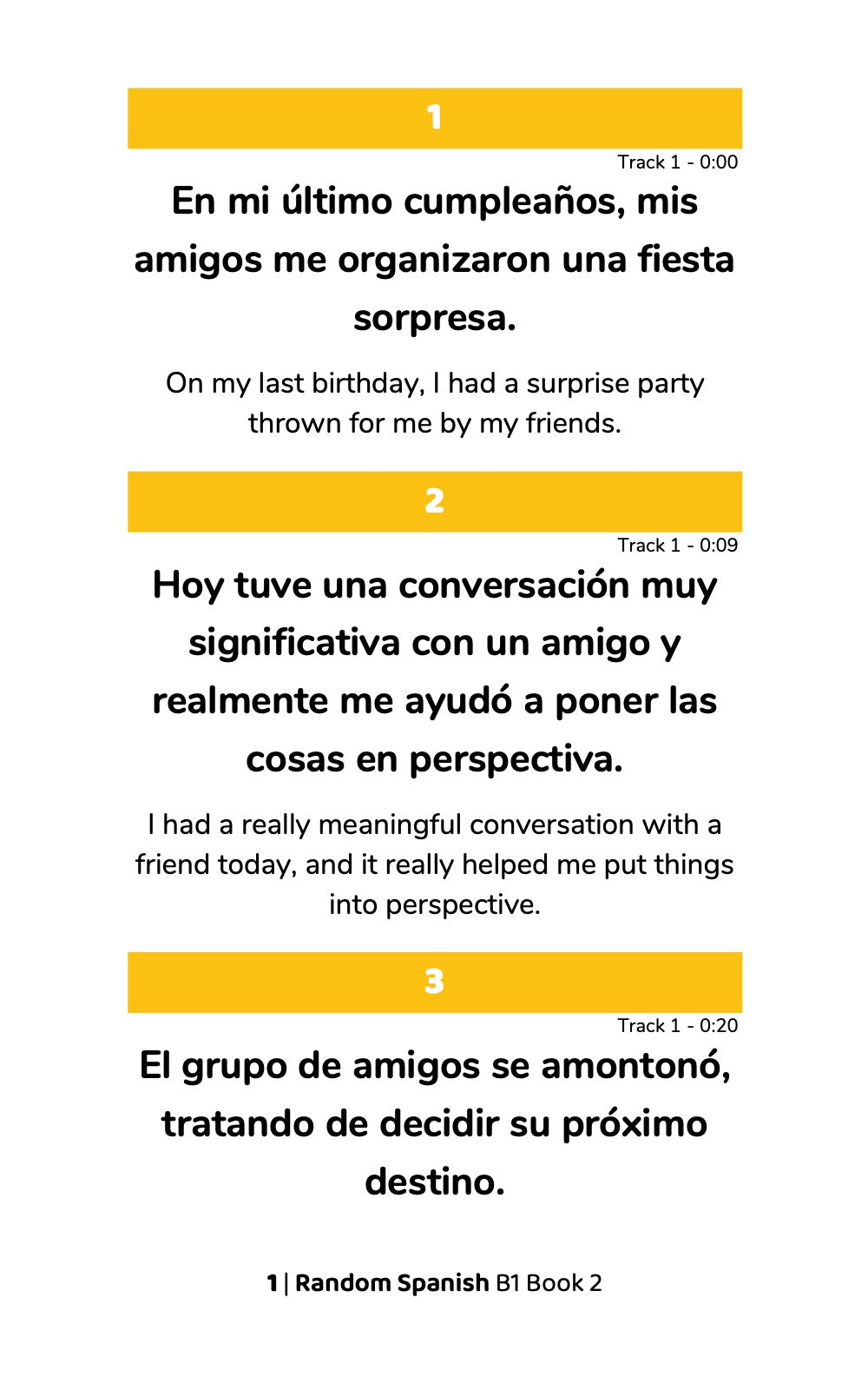 Random Spanish B1 (Book 2)