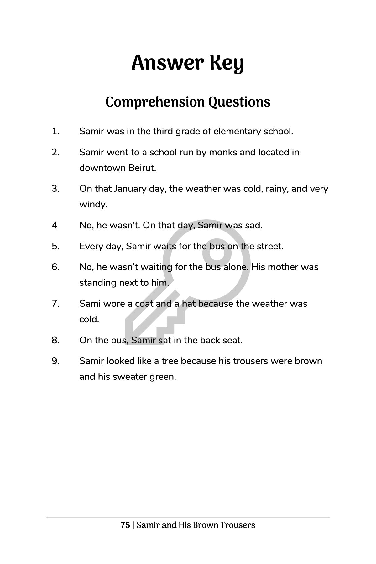 Samir and His Brown Trousers (Levantine Arabic)