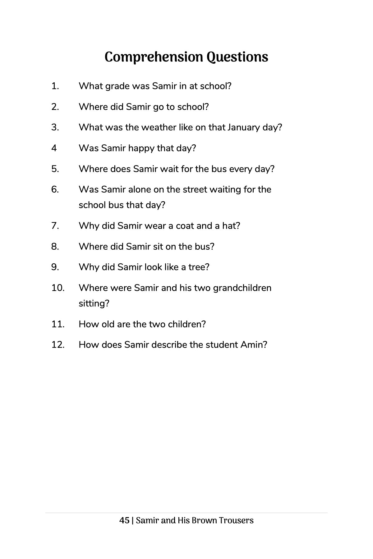 Samir and His Brown Trousers (Levantine Arabic)