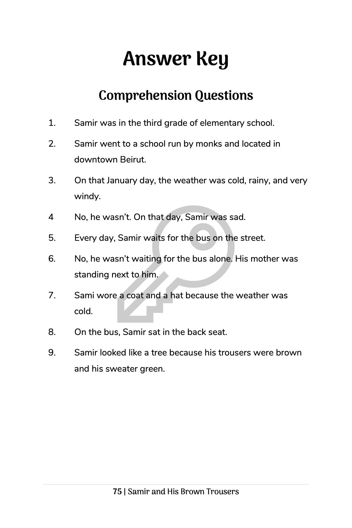 Samir and His Brown Trousers (MSA)