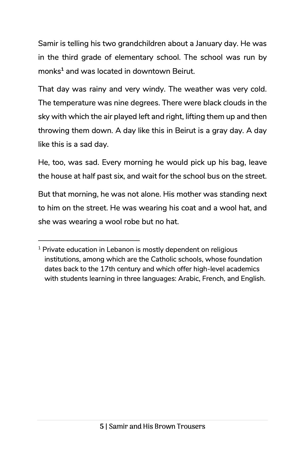 Samir and His Brown Trousers (MSA)