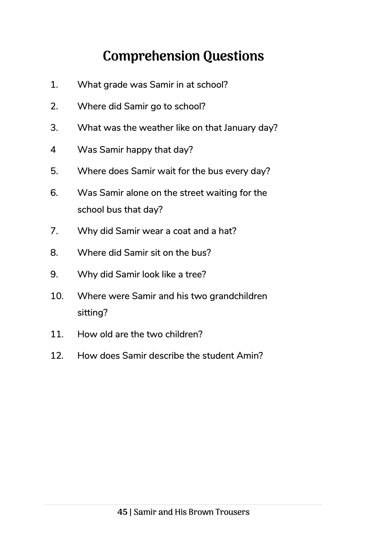 Samir and His Brown Trousers (MSA)