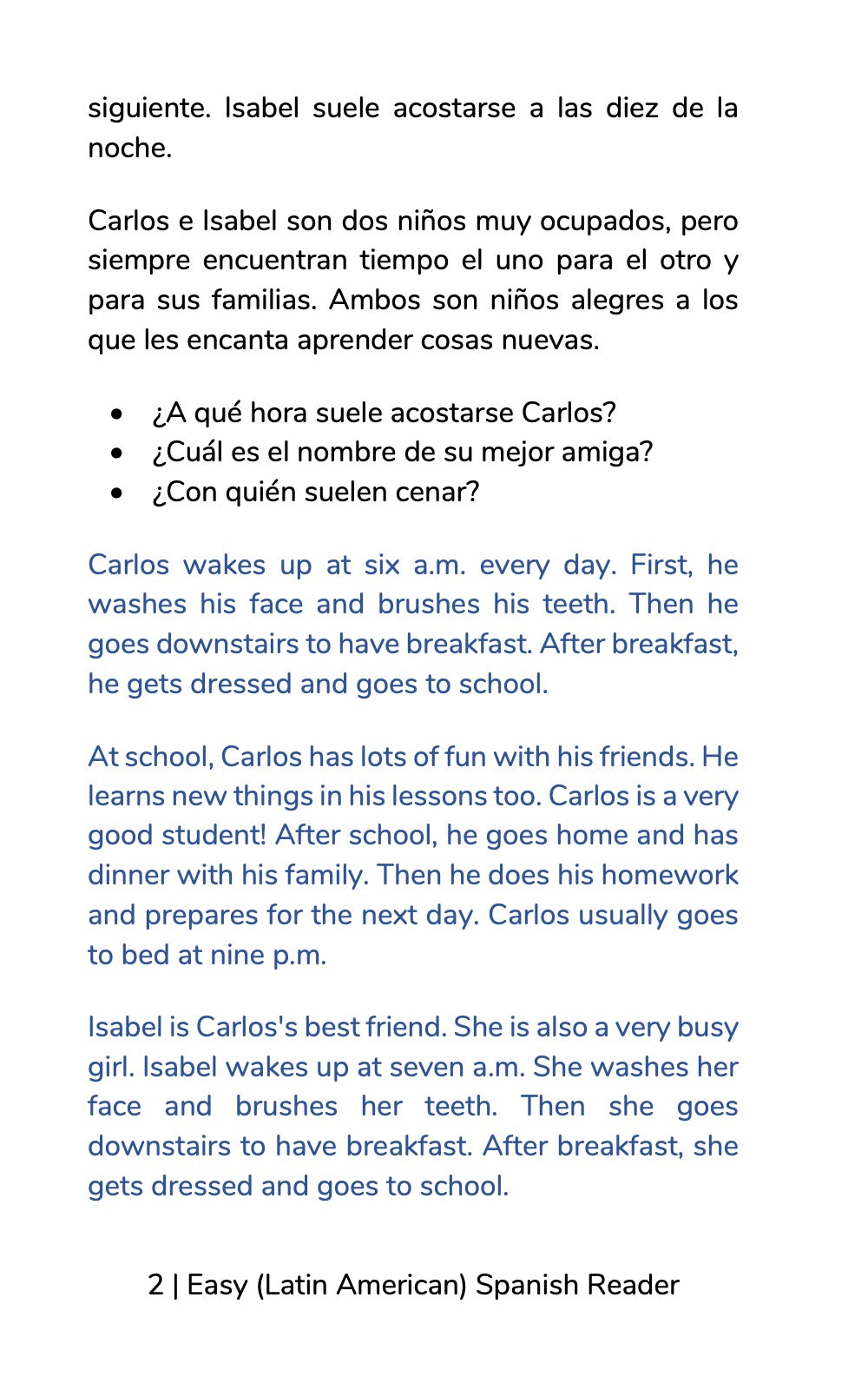 Easy (Latin American) Spanish Reader