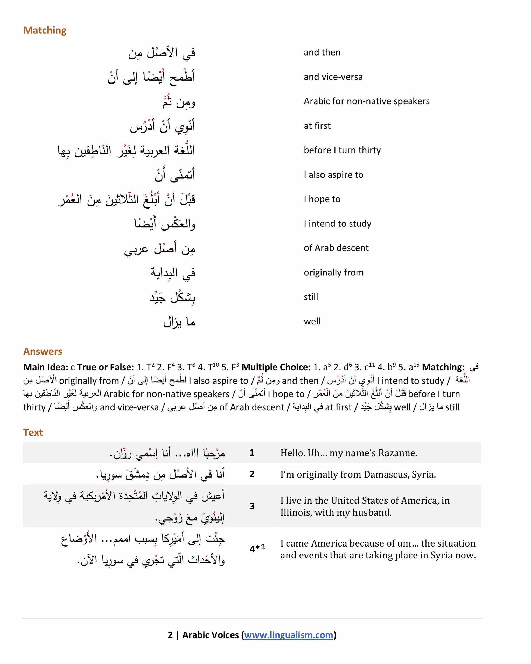 Arabic Voices 1