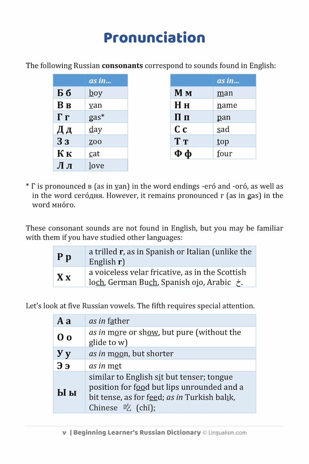 Beginning Learner's Russian Dictionary - Lingualism