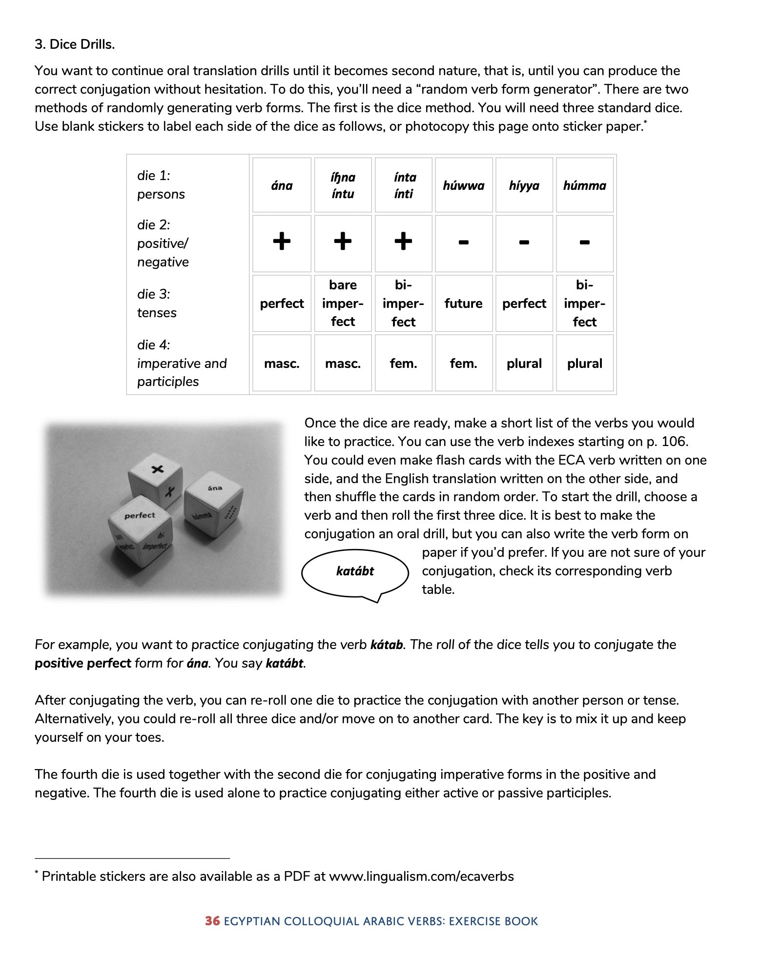 Egyptian Colloquial Arabic Verbs: Exercise Book