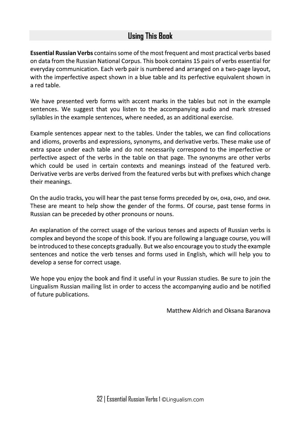 Essential Russian Verbs