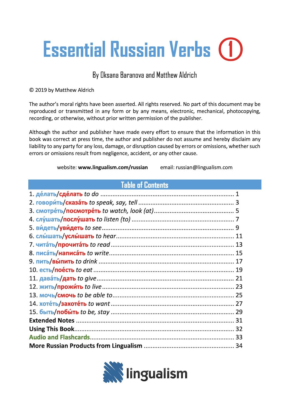 Essential Russian Verbs
