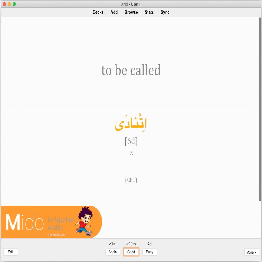 Mido in Egyptian Arabic: Anki Flashcards
