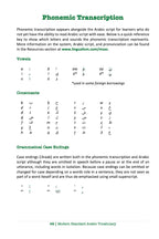 Modern Standard Arabic Vocabulary