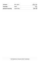 Palestinian Colloquial Arabic Vocabulary