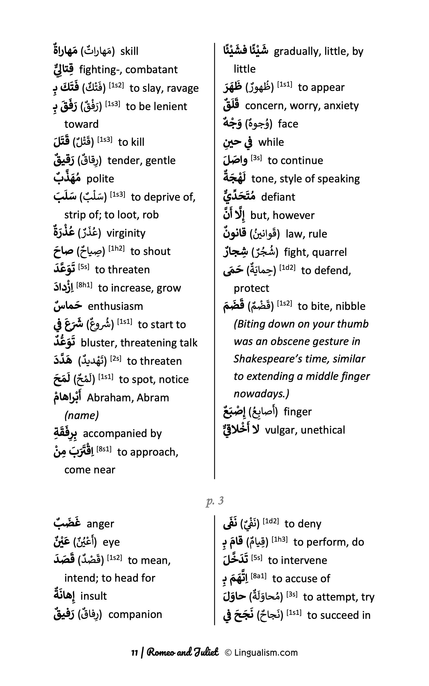 Intermediate Arabic Reader: Romeo and Juliet