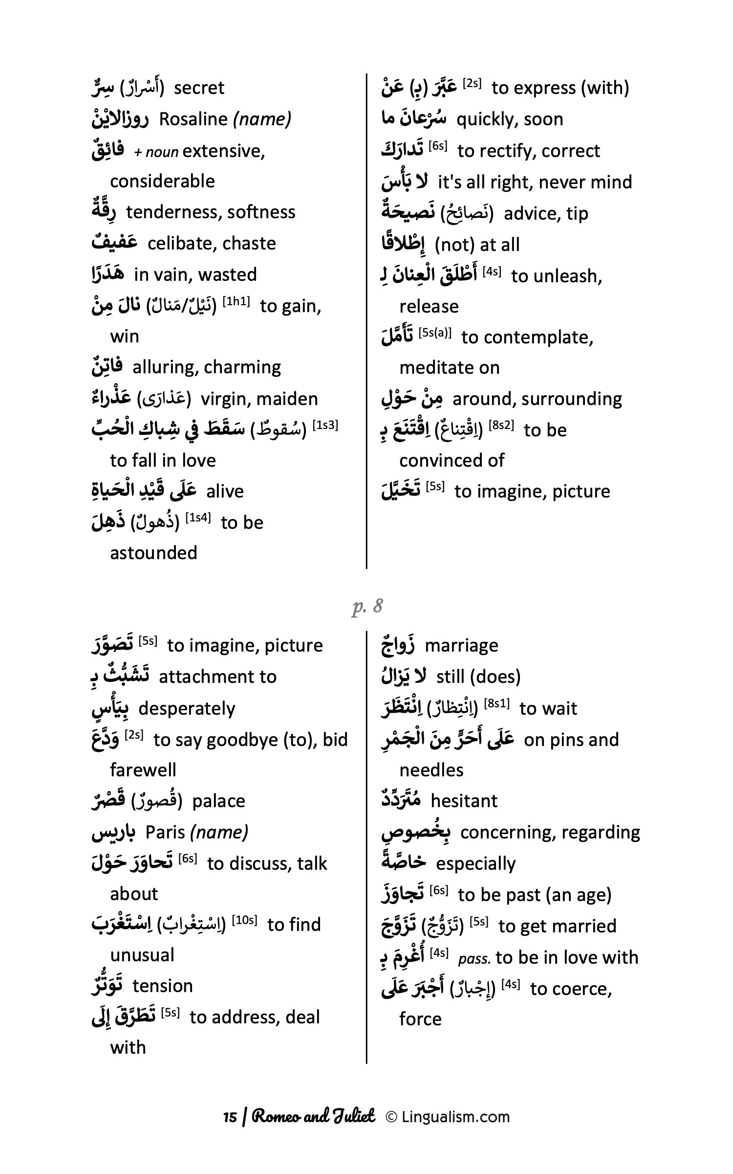 Intermediate Arabic Reader: Romeo and Juliet
