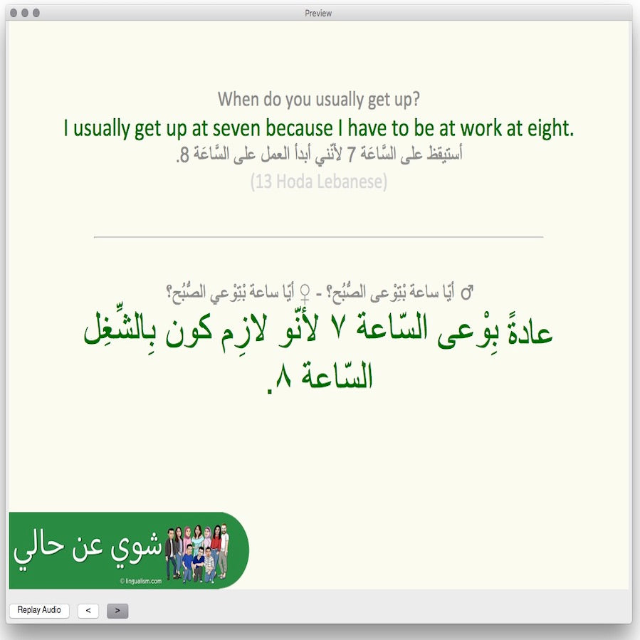 Shwayy 'An Haali: Anki Flashcards